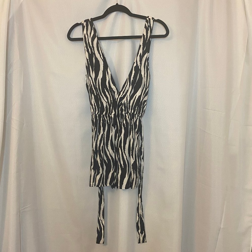 Zebra Print Romper